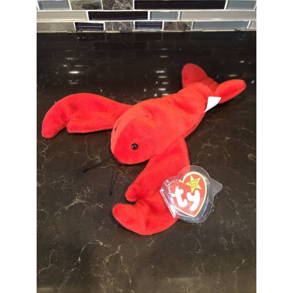 Ty Beanie Baby - "Pinchers" Lobster 1993 - PVC‎ Rare Retired